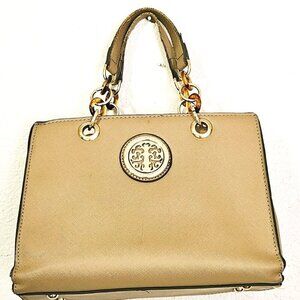 Tree of Life Leather  Stylish Casual Taupe Handbag